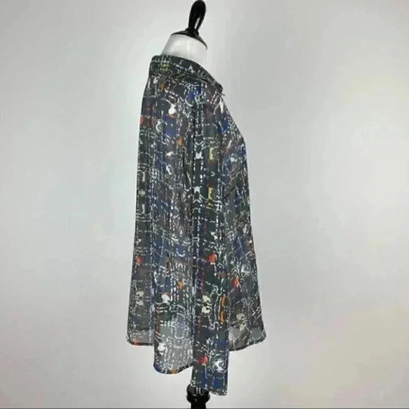 Cabi top size L artsy button down style# 129 artsy - Picture 3 of 11